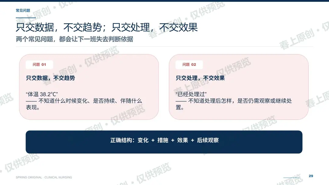 护理交接班规范与常见问题预览第29页