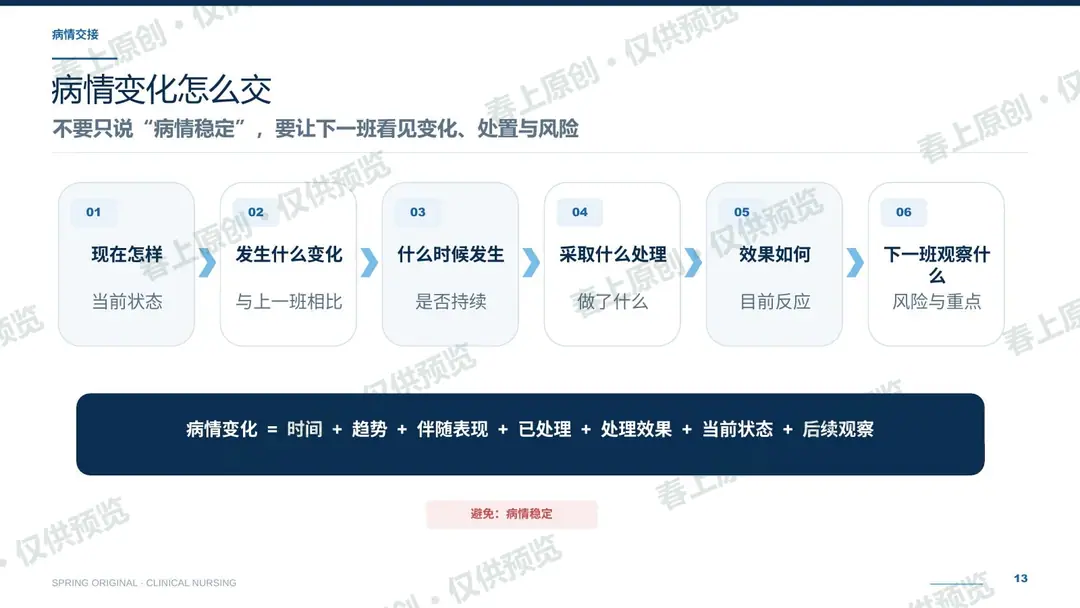 护理交接班规范与常见问题预览第13页